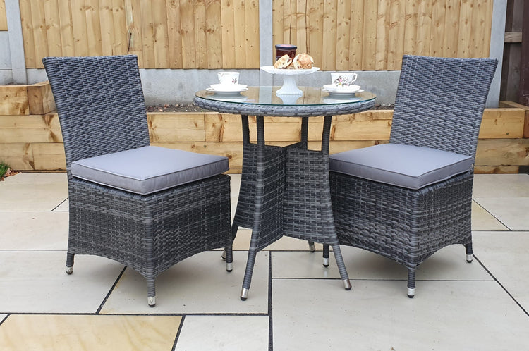 Signature Weave - Rattan Bistro Set with 2 Armless Chairs | Emily | Emil0192_Emil0209