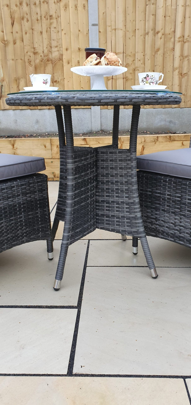Signature Weave - Rattan Bistro Set with 2 Armless Chairs | Emily | Emil0192_Emil0209