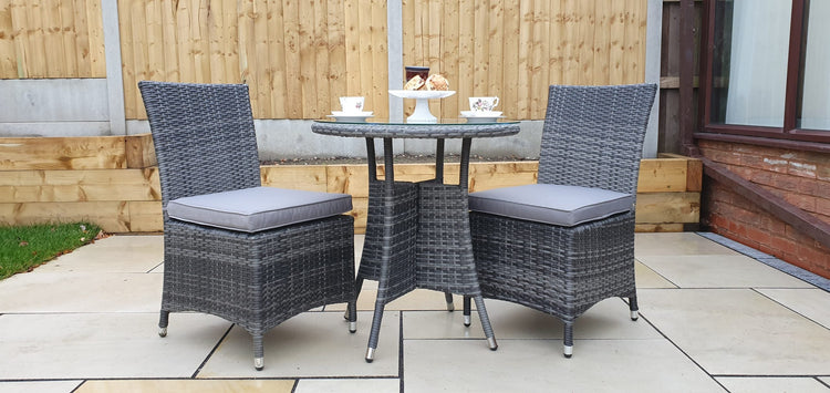 Signature Weave - Rattan Bistro Set with 2 Armless Chairs | Emily | Emil0192_Emil0209