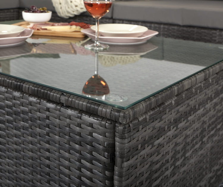 Signature Weave - Rattan Modular Sofa Set in Mixed Grey with Steel Frame | Evie | Evie0287