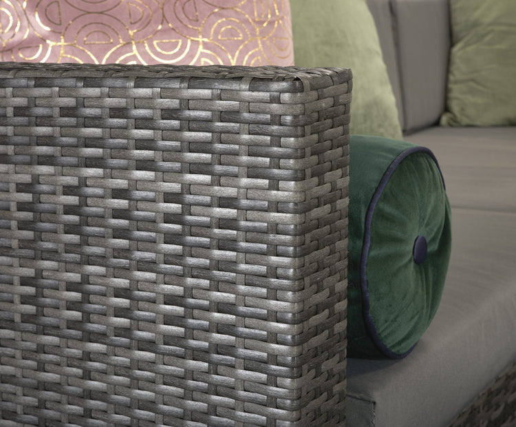 Signature Weave - Rattan Modular Sofa Set in Mixed Grey with Steel Frame | Evie | Evie0287