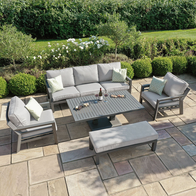 Homeflair - New York 3 Seat Sofa Aluminium Sofa Set