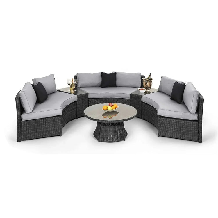 Homeflair - Half Moon Rattan Sofa Set