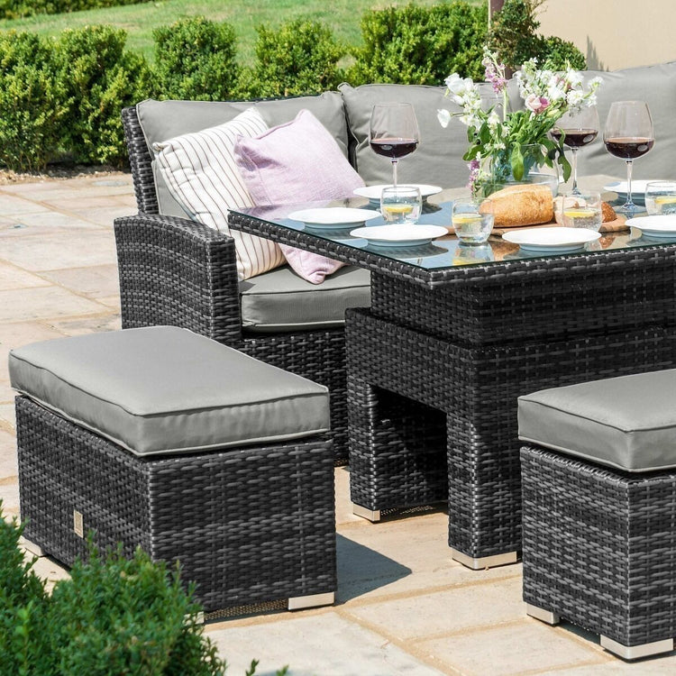 Homeflair - Richmond Rattan Corner Bench Set