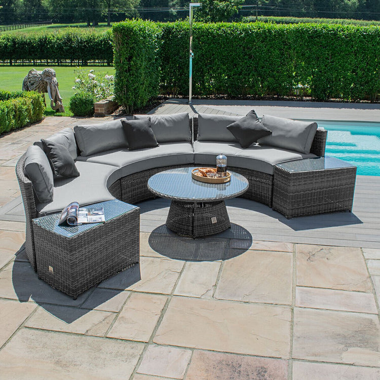 Homeflair - Half Moon Rattan Sofa Set