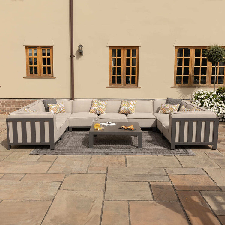 Homeflair - Outdoor Fabric Ibiza U Shape Sofa Set