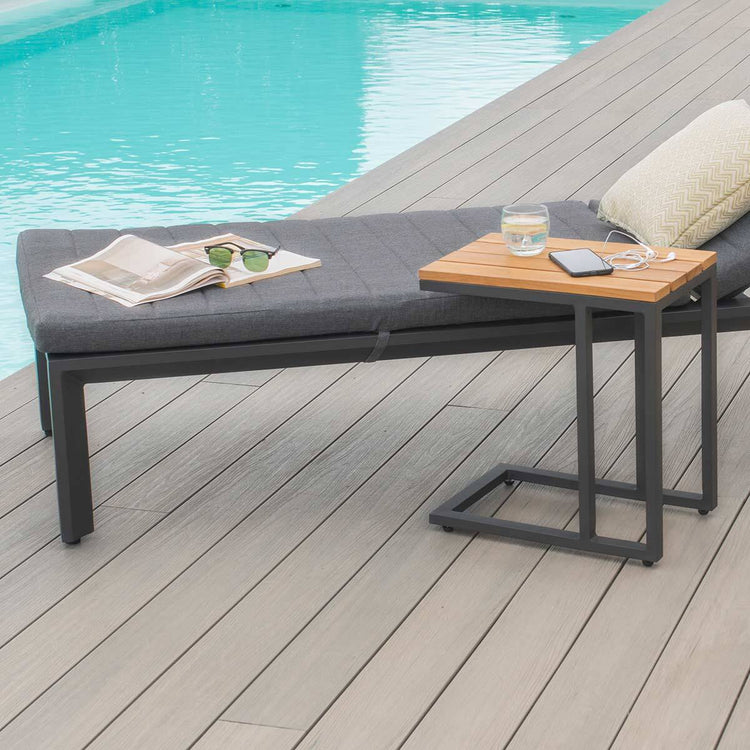 Homeflair - Manhattan Aluminium Sunlounger