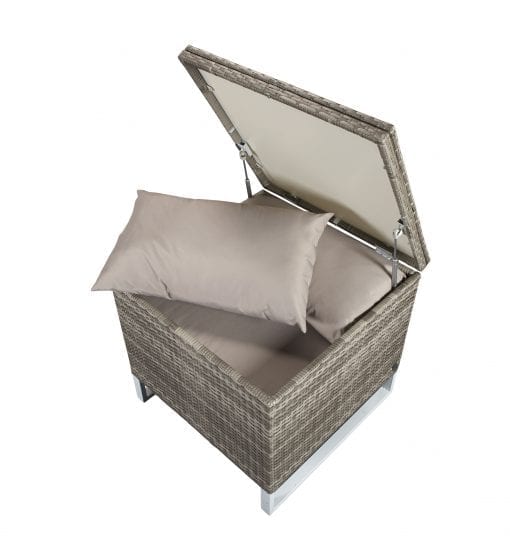 Signature Weave - Rattan Lucy Grey Corner Sofa with Storage Box Table | Lucy0395