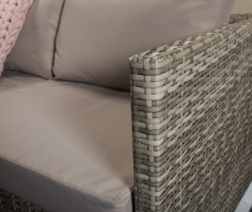 Signature Weave - Rattan Lucy Grey Corner Sofa with Storage Box Table | Lucy0395