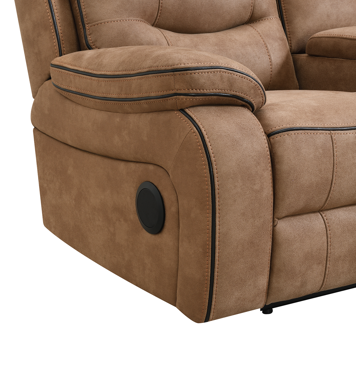 Gabrielle Tech Fabric 2 Seater Electric Recliner with Speakers & Cooler Cup Holders