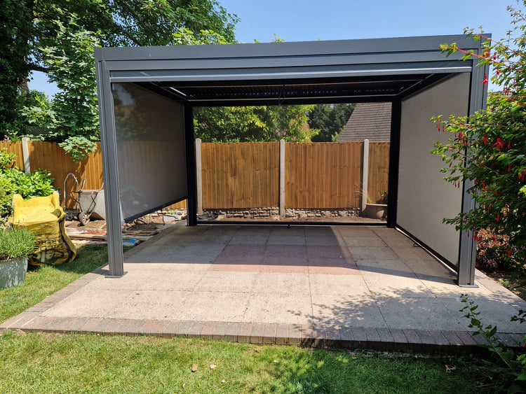 Signature Weave - Aluminium Gazebo Garden Structure with LED Lights | Gaze0474