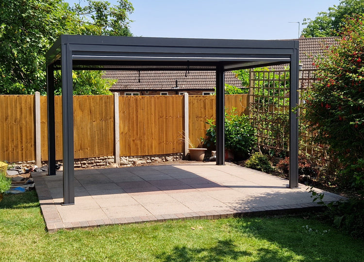 Signature Weave - Aluminium Gazebo Garden Structure with LED Lights | Gaze0474
