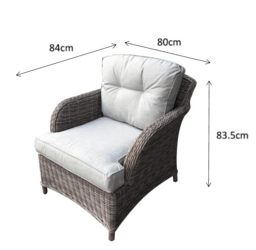 Signature Weave - Rattan Harriet 2 Seater Sofa + 2 Ottoman Stools Dining Set | Harr0134