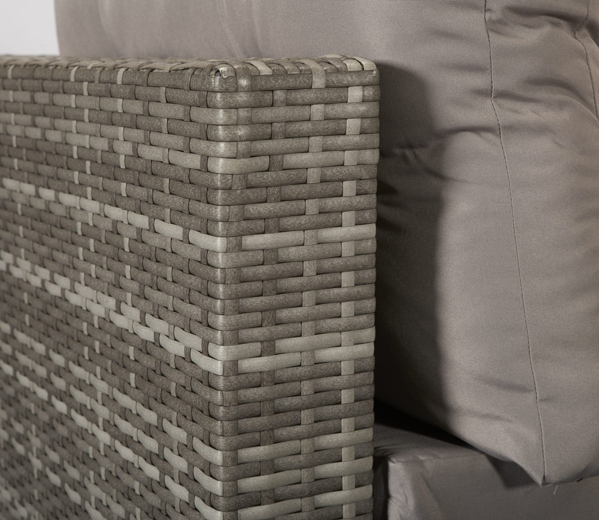 Harper Grey Rattan Modular Stacking Garden Sofa Set with Storage Side Table