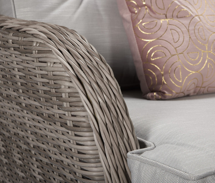 Signature Weave - Rattan Harriet 2 Seater Sofa + 2 Ottoman Stools Dining Set | Harr0134