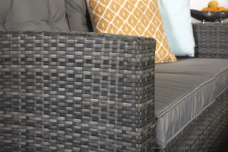 Signature Weave - Rattan Holly 5 Piece Sofa Set with Steel Frame in Grey | Holl0286