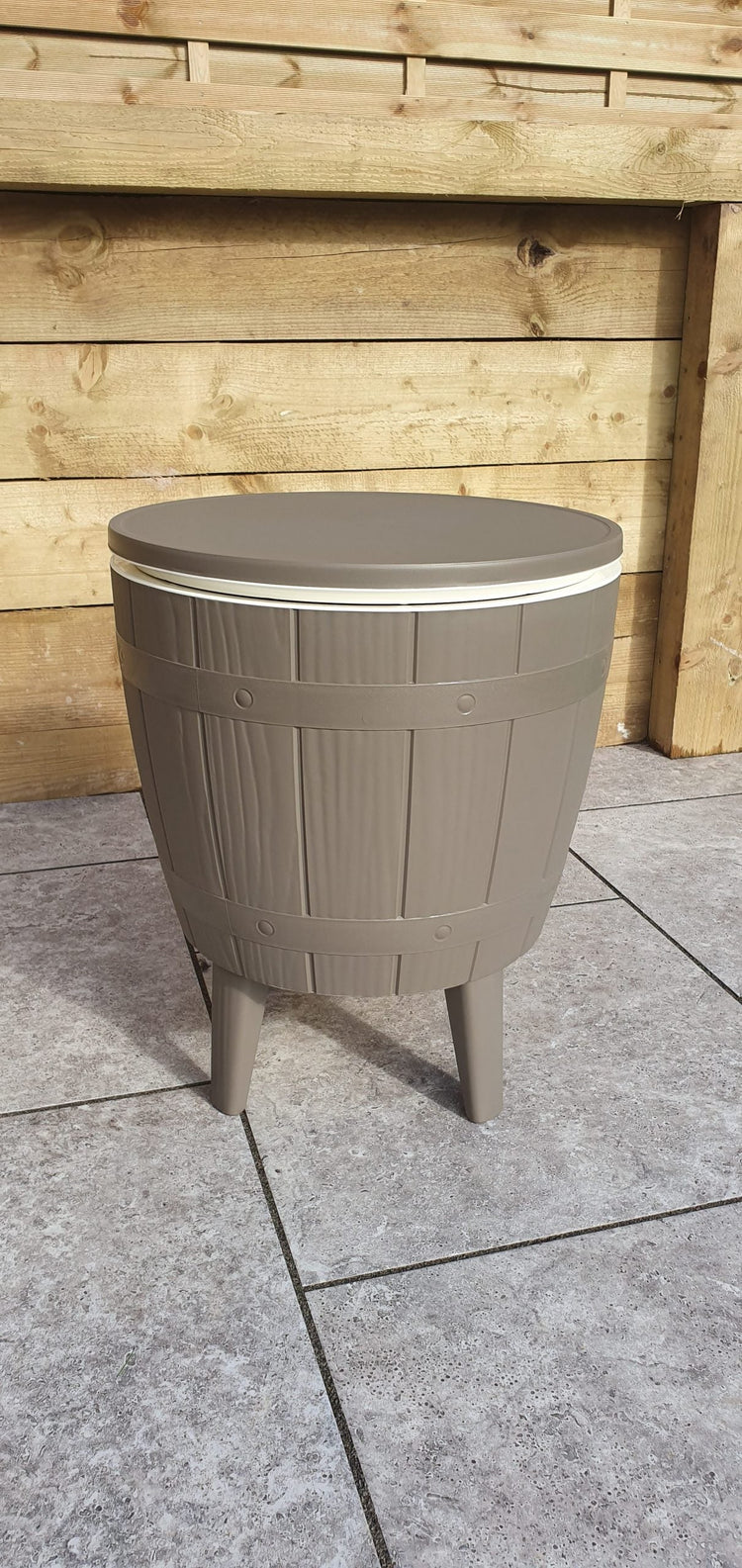 Signature Weave - Rattan Barrel Shape Ice Bucket Table | Ice0360