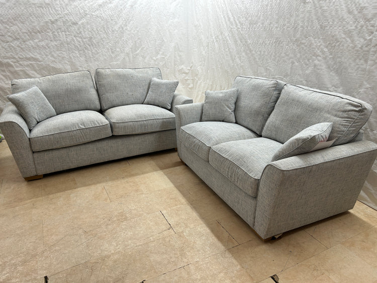 Ex-Display Buoyant Fantasia Grey Fabric 3 + 2 Seater Sofas