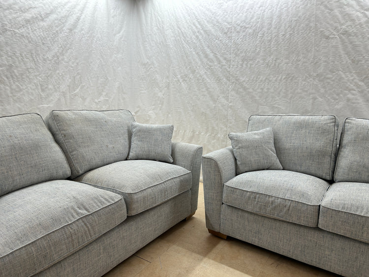 Ex-Display Buoyant Fantasia Grey Fabric 3 + 2 Seater Sofas