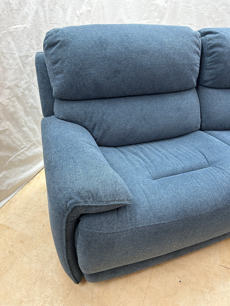 Ex-Display Brandon Blue Fabric 3 Seater Static Sofa