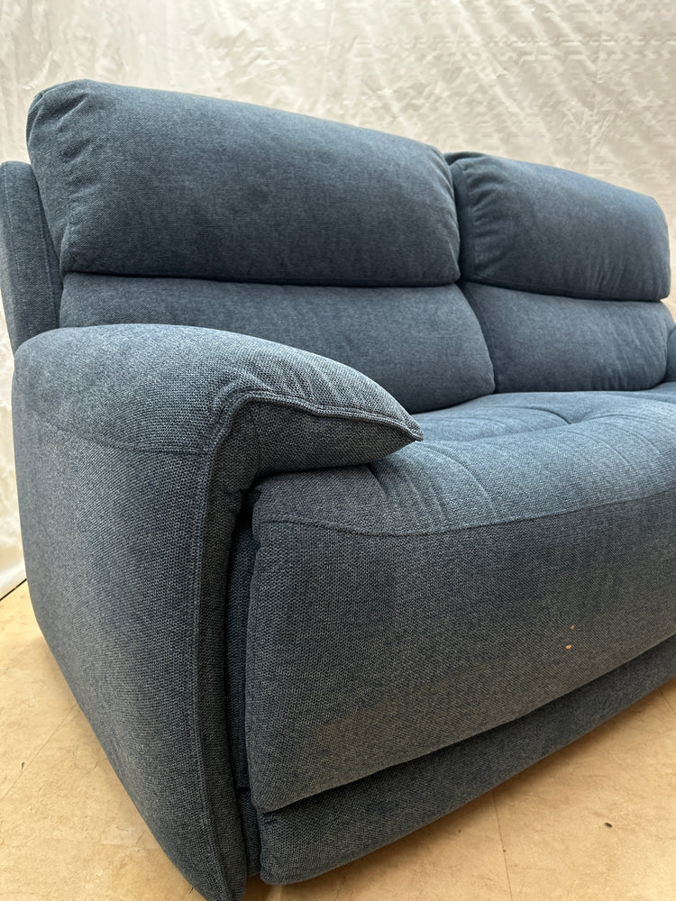 Ex-Display Brandon Blue Fabric 3 Seater Static Sofa