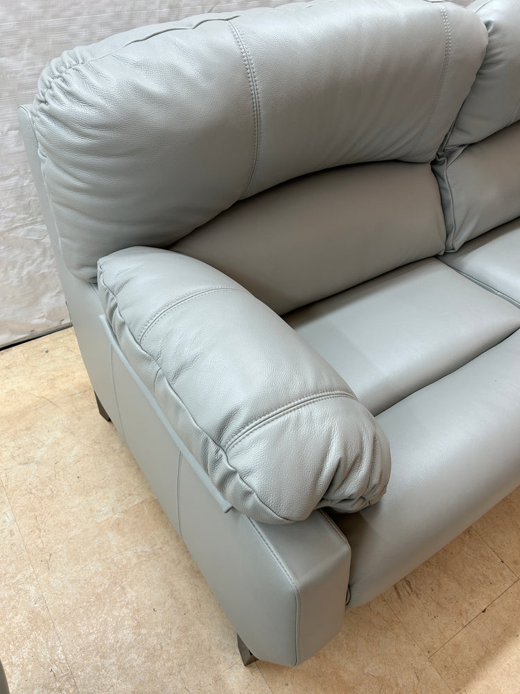 Ex-Display Austin Grey Leather 3 Seater + 2 Chairs Sofa Set | EXAUS