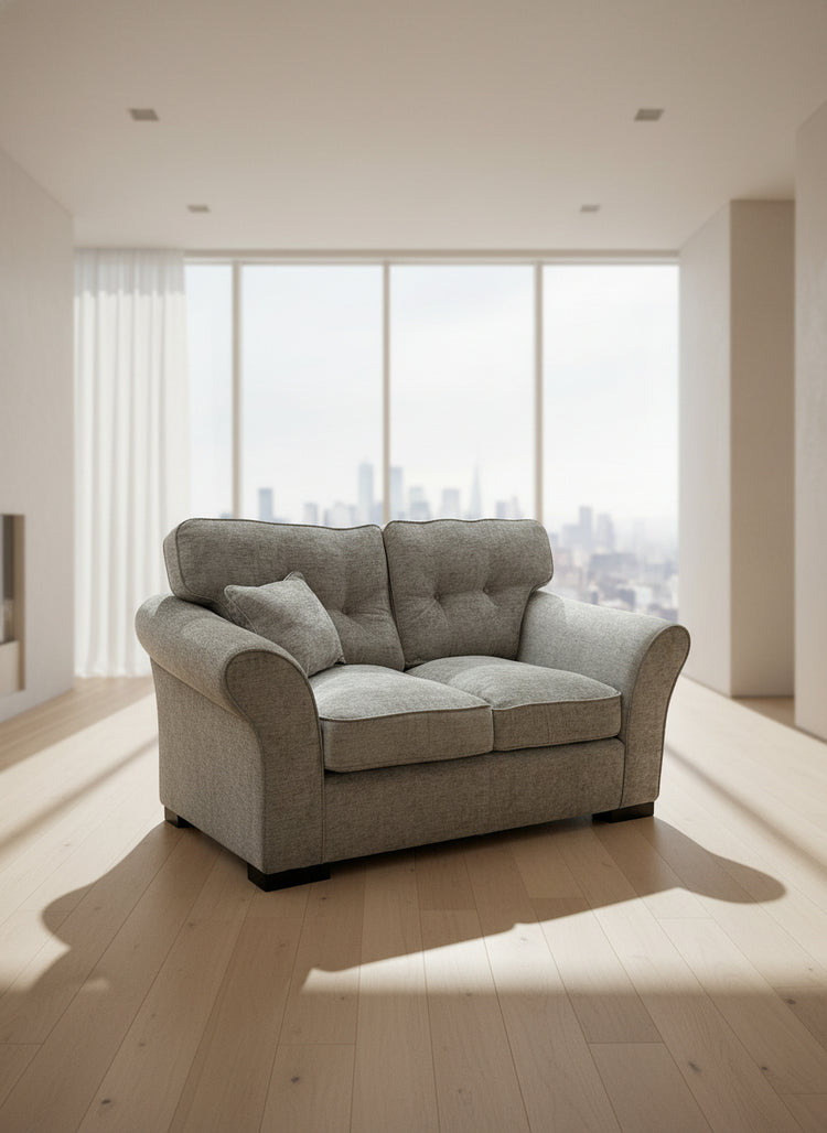 Ken Ex-Display Fabric Grey 2 Seater Sofa | EX017