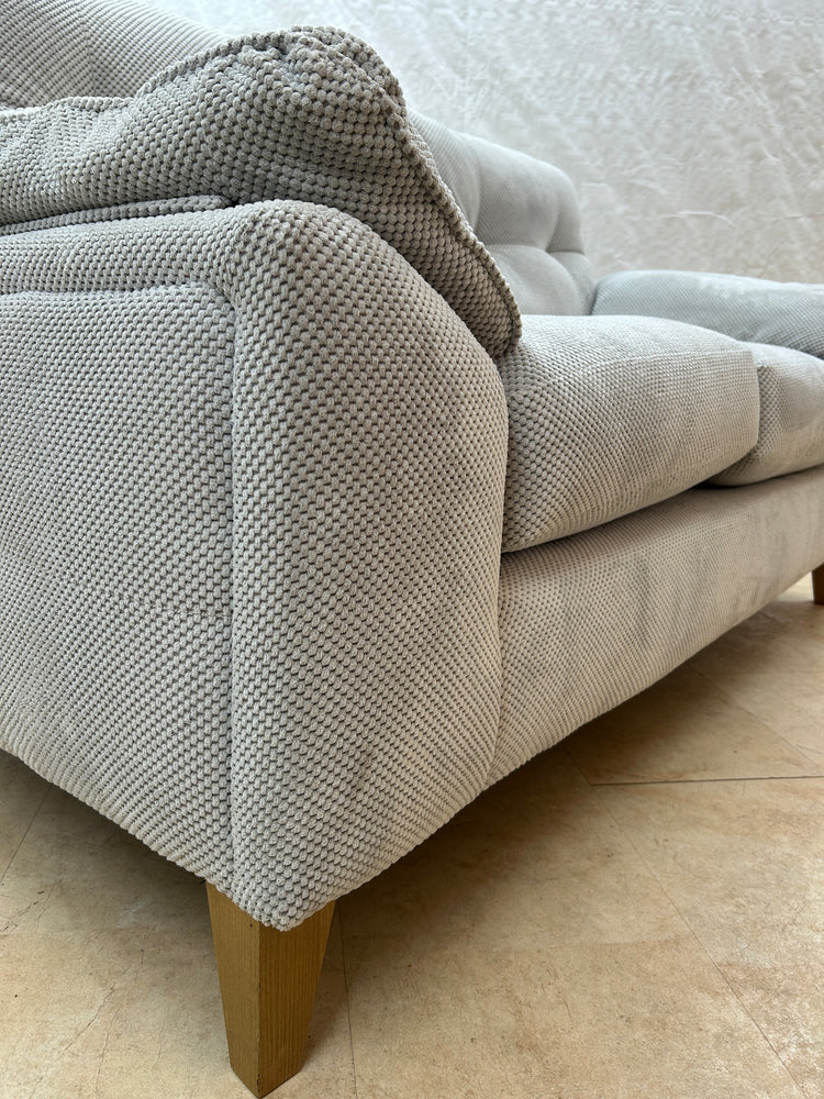 Ex-Display Elsie Pale Grey Fabric 2 Seater Sofa