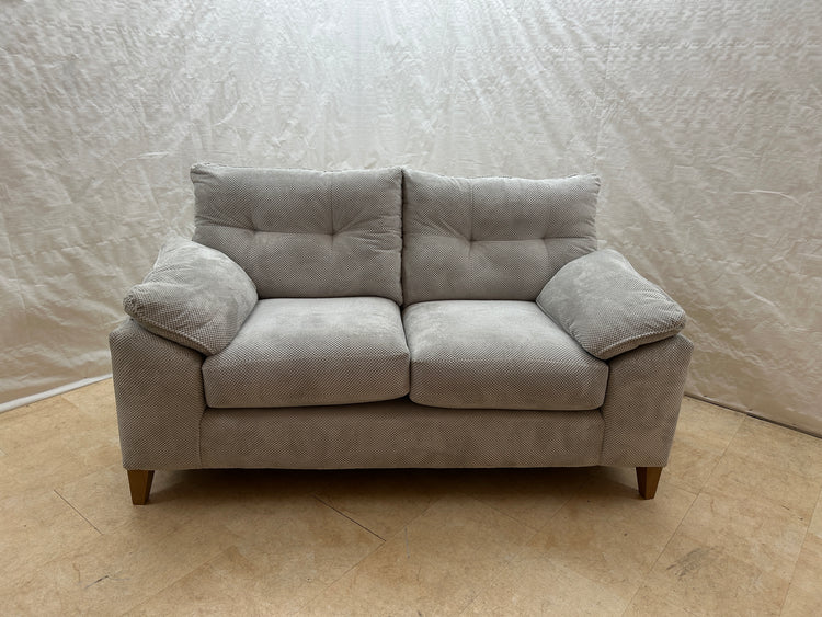 Ex-Display Elsie Pale Grey Fabric 2 Seater Sofa