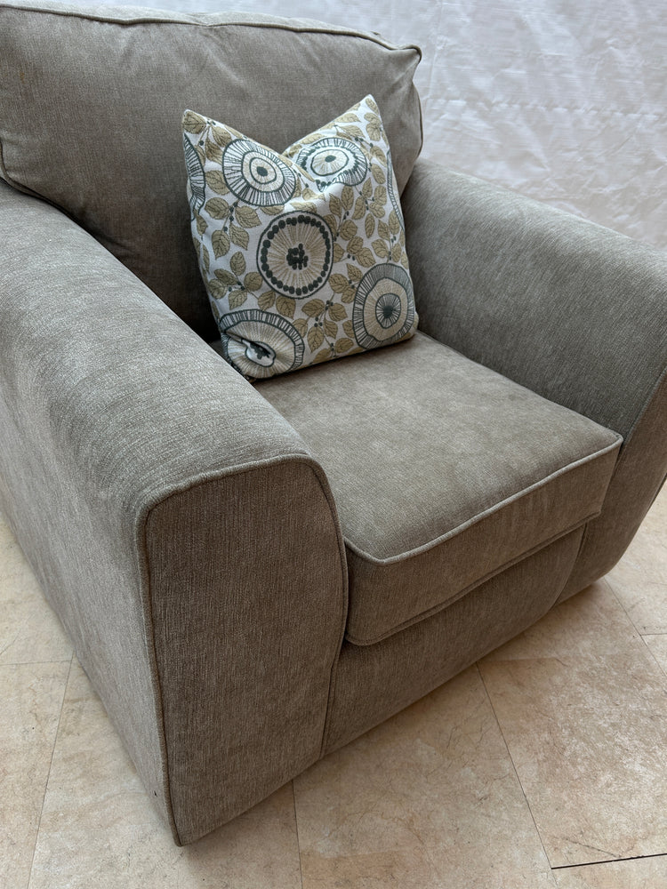 Ex-Display Taupe Fabric Chair