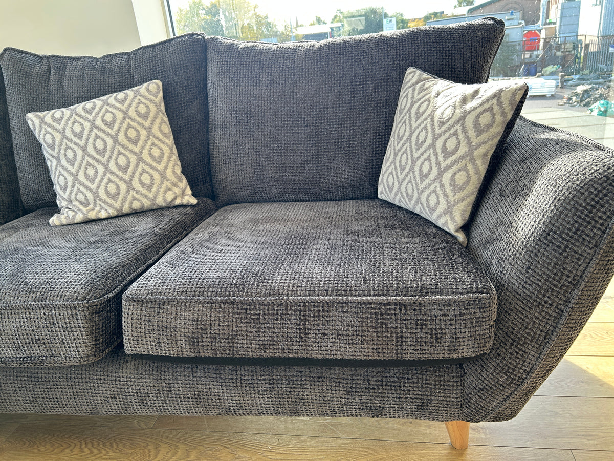 Ex-Display Perth Dark Fabric Corner Sofa Set