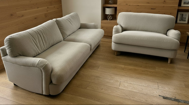 Ex-Display Polly Fabric 3 Seater + Love Chair