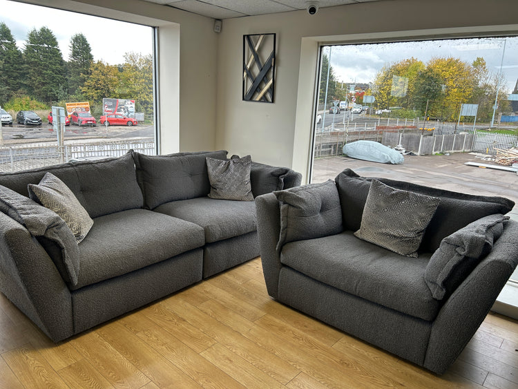 Ex-Display Sully Fabric 4 Seater Sofa + Love Chair