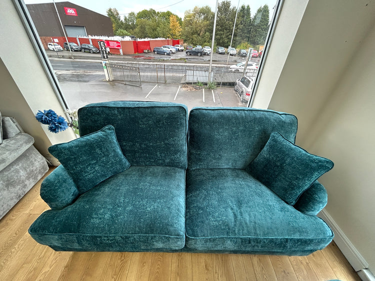 Ex-Display Mahid Bottle Green Fabric  3 Seater Sofa + 2 Chair