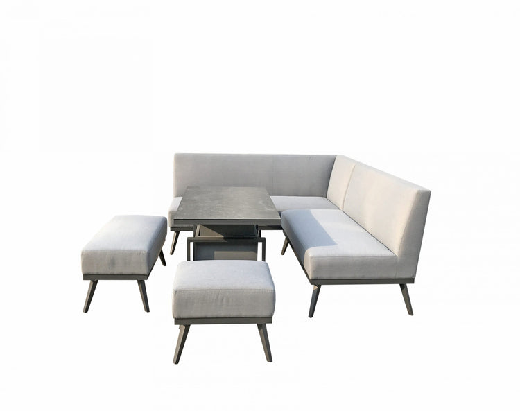 Signature Weave - Rattan Sofa Set with Gas Lift Table in Grey | Kimm0362