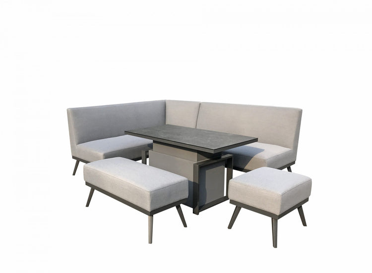 Signature Weave - Rattan Sofa Set with Gas Lift Table in Grey | Kimm0362