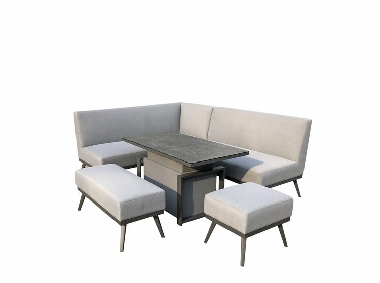 Signature Weave - Rattan Sofa Set with Gas Lift Table in Grey | Kimm0362
