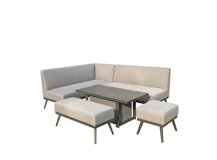 Signature Weave - Rattan Sofa Set with Gas Lift Table in Grey | Kimm0362