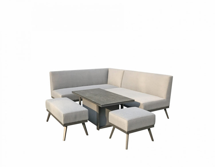 Signature Weave - Rattan Sofa Set with Gas Lift Table in Grey | Kimm0362