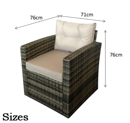Signature Weave - Rattan Holly 5 Piece Sofa Set in Brown with Steel Frame | Holl0285