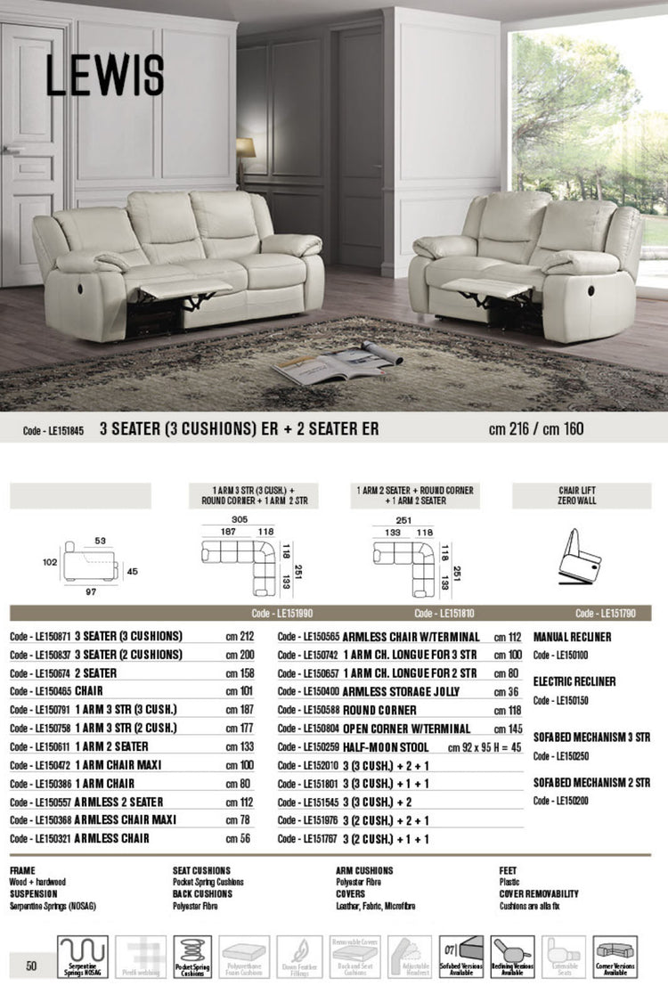 Lewis Leather Sofa Collection | Newtrend Concepts Italia