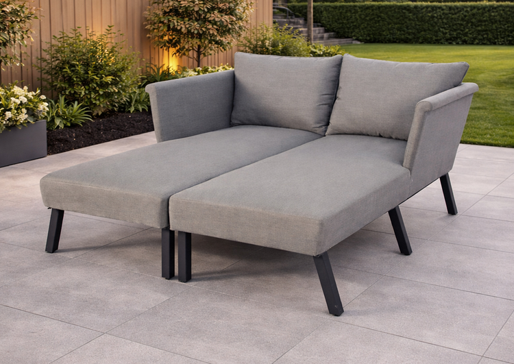 Luna Grey Outdoor Fabric Daybed/Loungers Set | Luna0461