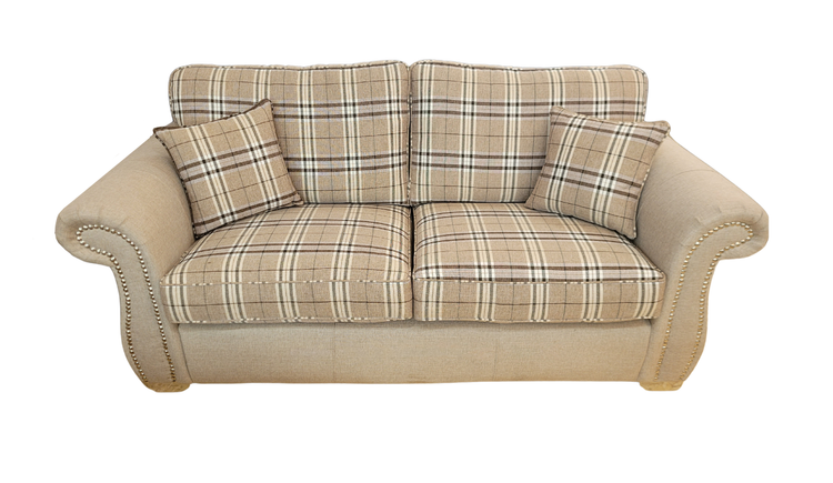 Ex-Display Margaret Brown 3 + 2 Seater Fabric Sofas | EXMAR