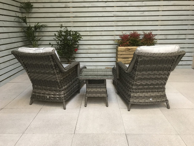 Signature Weave - Rattan Grey Five Piece Lounge Set in Grey | Mia | Mia0102