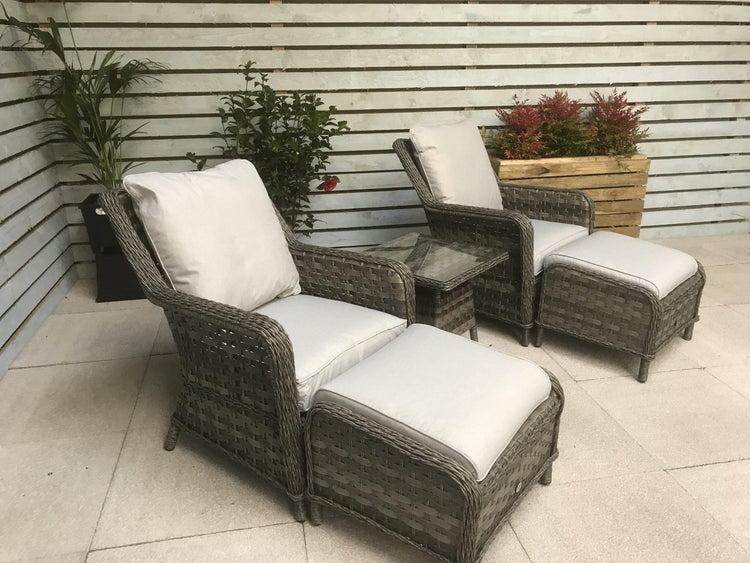 Signature Weave - Rattan Grey Five Piece Lounge Set in Grey | Mia | Mia0102