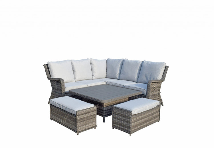 Signature Weave - Rattan Corner Dining Sofa with Lift Table | Mia0314