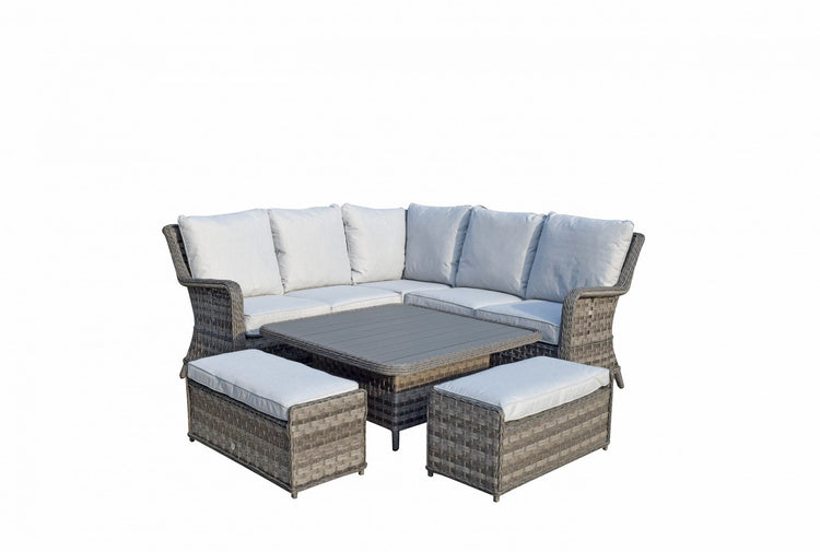 Signature Weave - Rattan Corner Dining Sofa with Lift Table | Mia0314