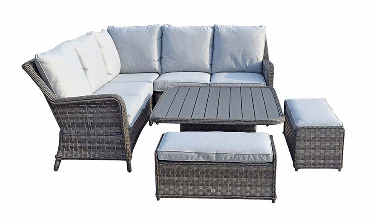 Signature Weave - Rattan Corner Dining Sofa with Lift Table | Mia0314
