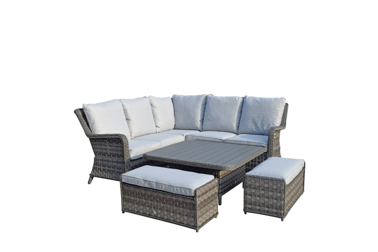 Signature Weave - Rattan Corner Dining Sofa with Lift Table | Mia0314
