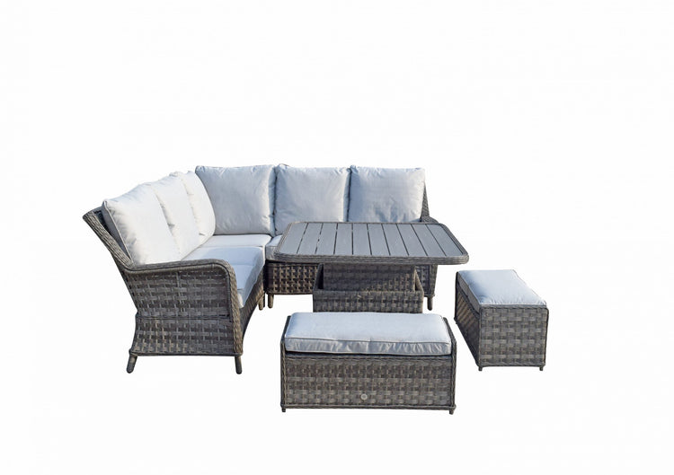 Signature Weave - Rattan Corner Dining Sofa with Lift Table | Mia0314